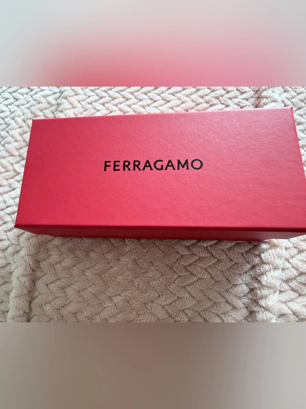 Ferragamo Eyeglass Case w/ Original Box, Card & Unused Cleaning Cloth – Black